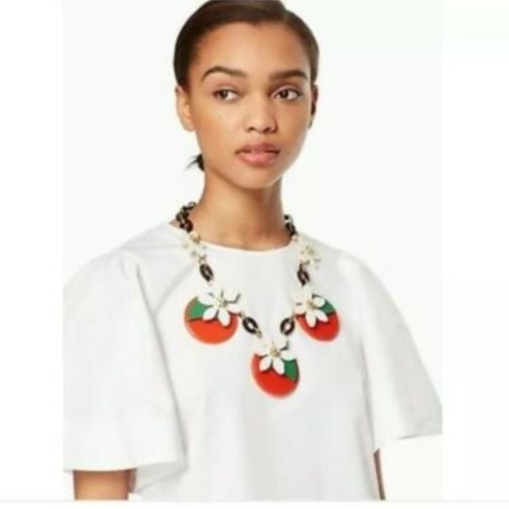 Citrus Crush Kate Spade Statement Necklace Orange Blossom - Showstopper!